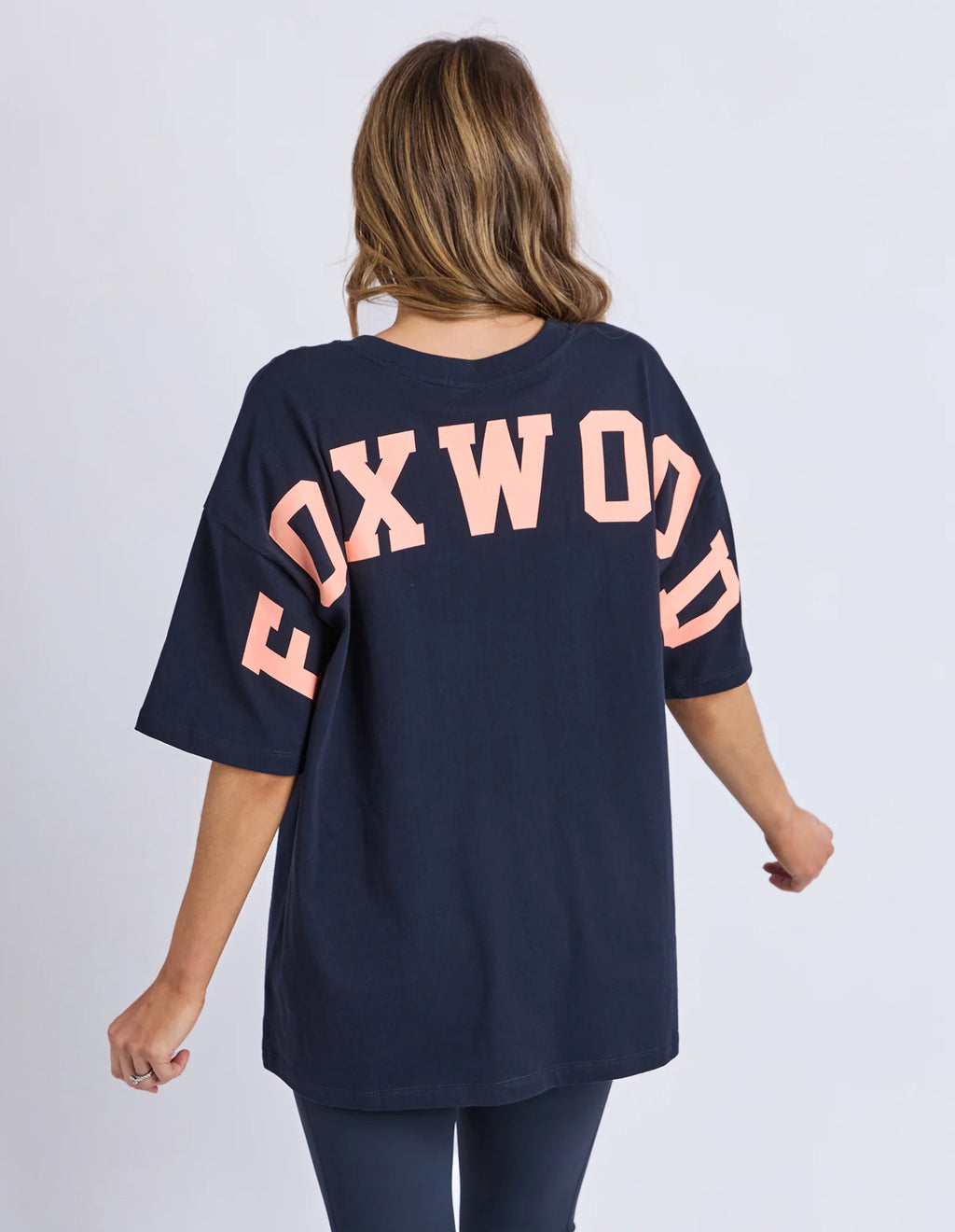 Interval Tee / Navy Neon Peach