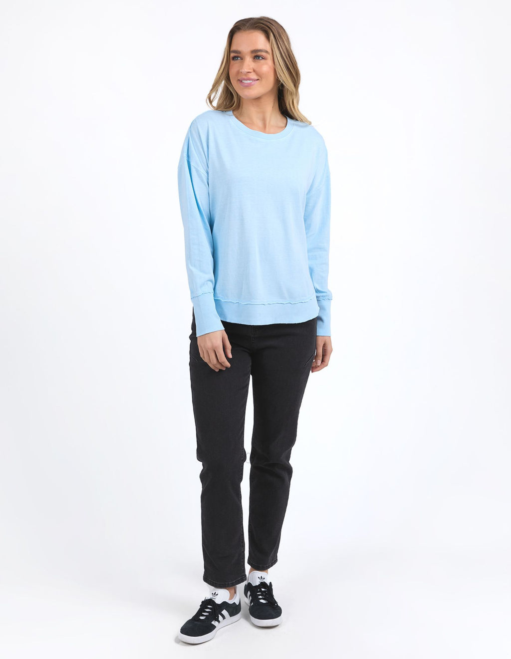 Farrah Long Sleeve - Waterfall Blue