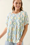 Ingrid Pleat Top / Tile
