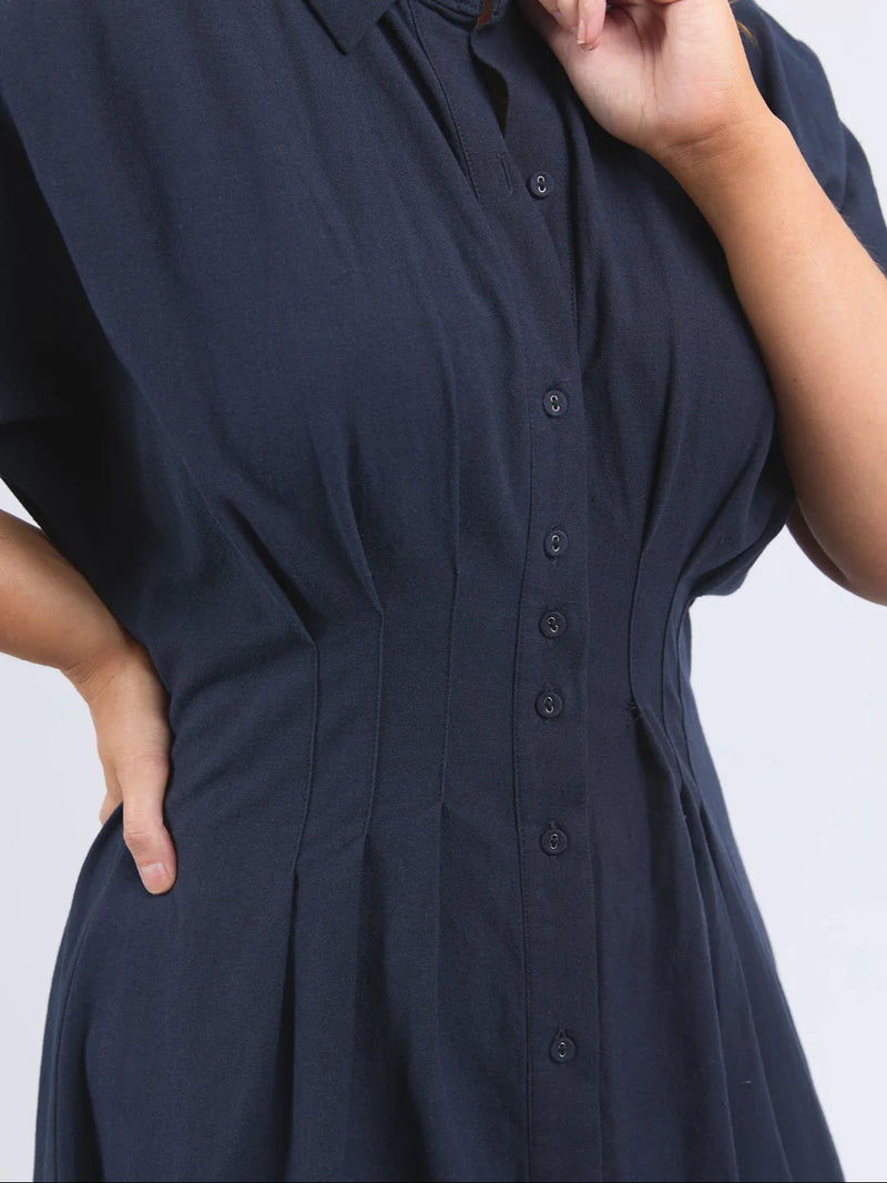 Scarlet Midi Dress / Navy