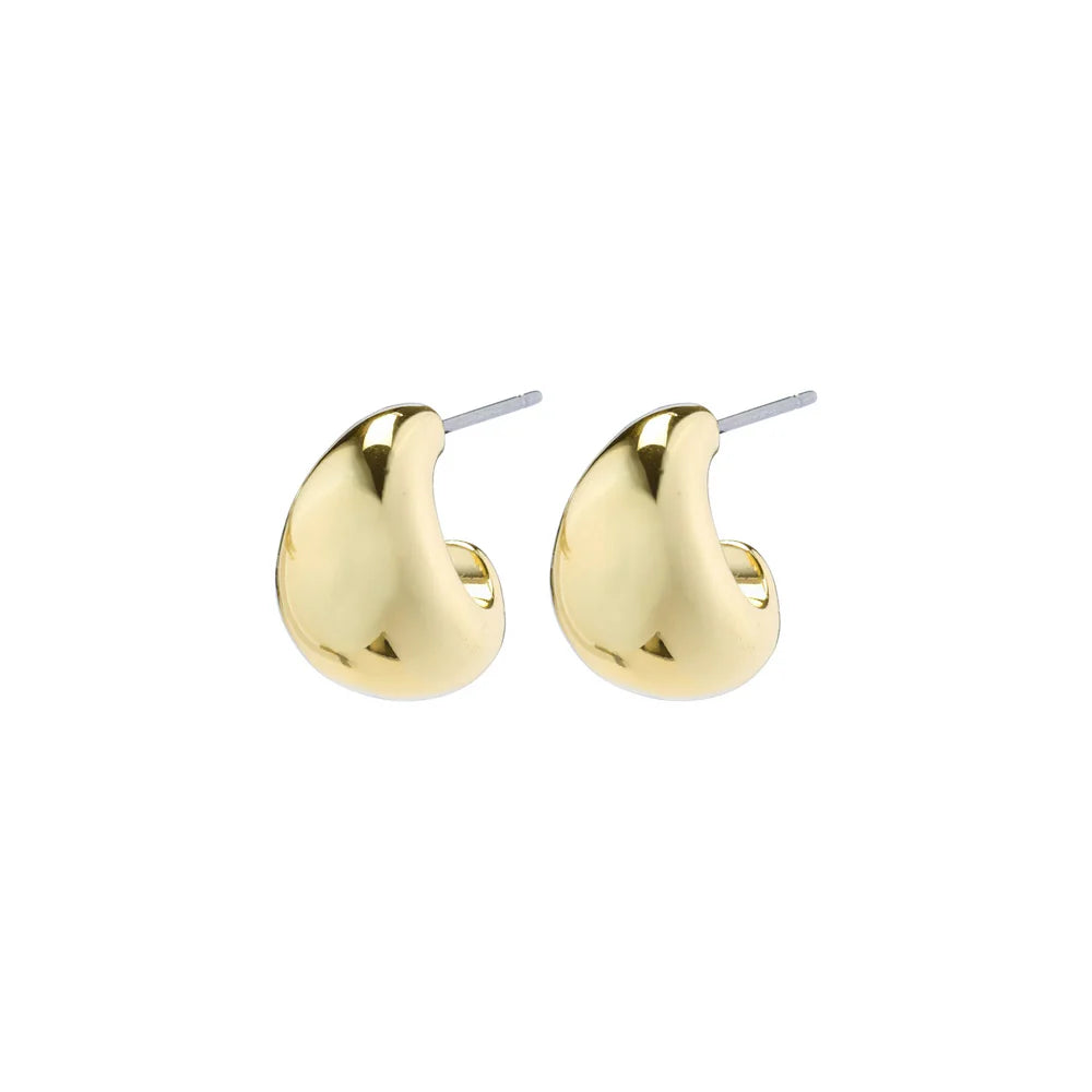Alexane Recycled Chunky Mini Hoop Earrings - Gold Plated