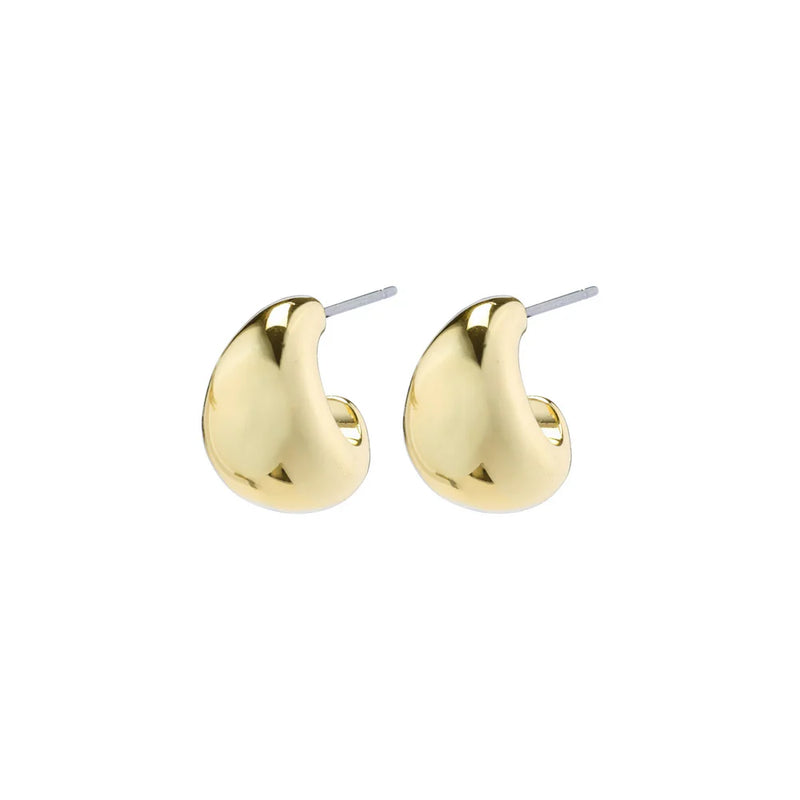 Alexane Recycled Chunky Mini Hoop Earrings - Gold Plated