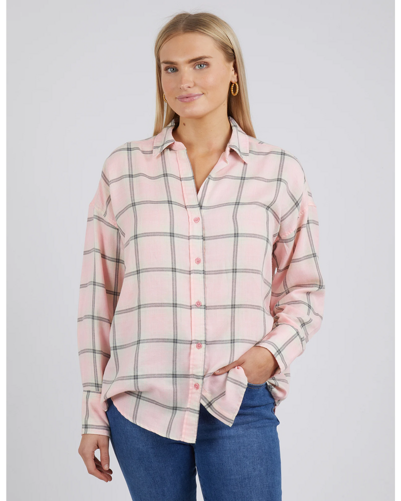 Delia Check Shirt - Light Pink