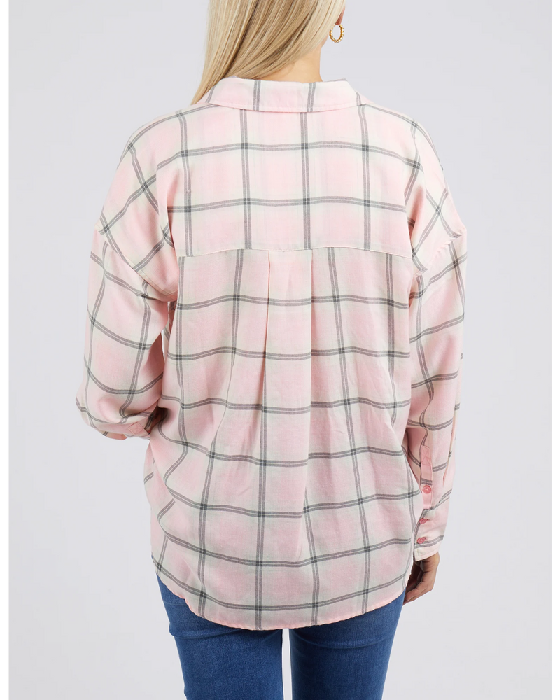 Delia Check Shirt - Light Pink