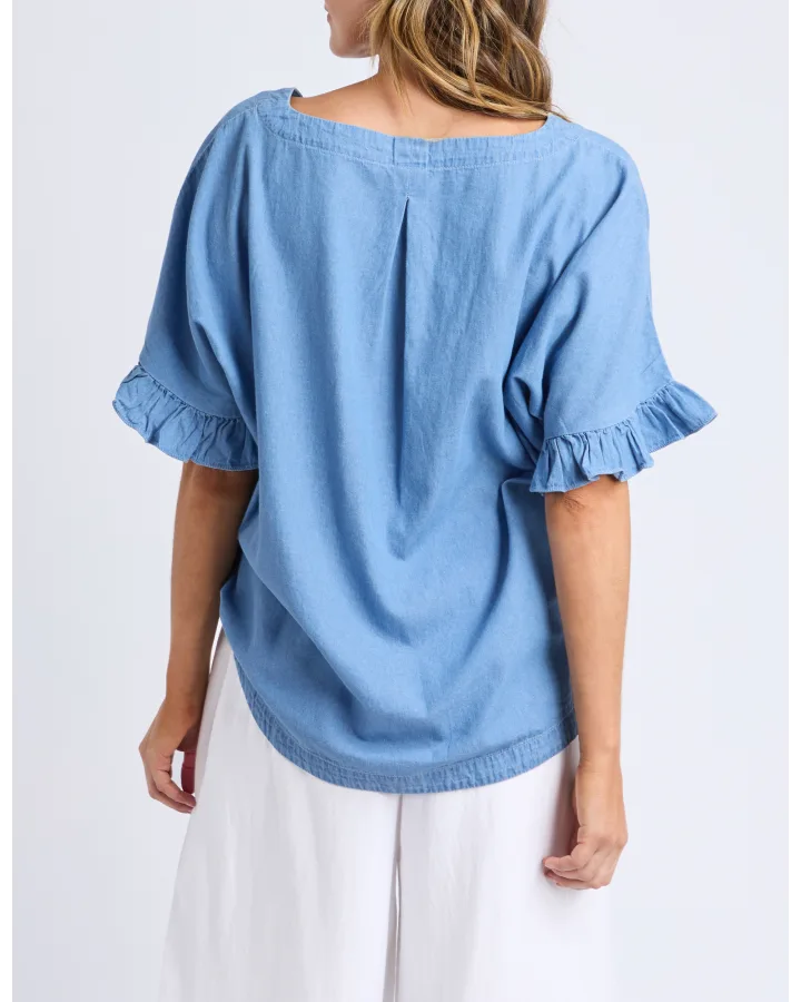 Tilda Chambray Shirt / Light Blue