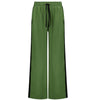 Indiana Wide Leg Pants / Dill With Black stripe