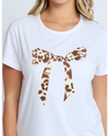 Classic Tee White / Summer Leopard Bow
