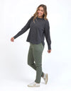 Farrah Long Sleeve Top - Charcoal