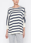 Lyric Top / Ivory Navy Stripe