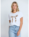 Classic Tee White / Summer Leopard Bow