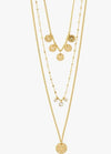 Carol Layered Necklace 3-in-1 - Gold Plated Crystal