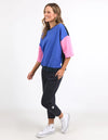 Mazie Colour Block Sweat - Royal blue