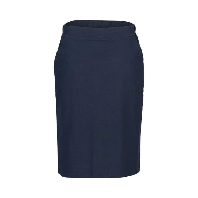 Flat Front Pull On Skirt - Ink