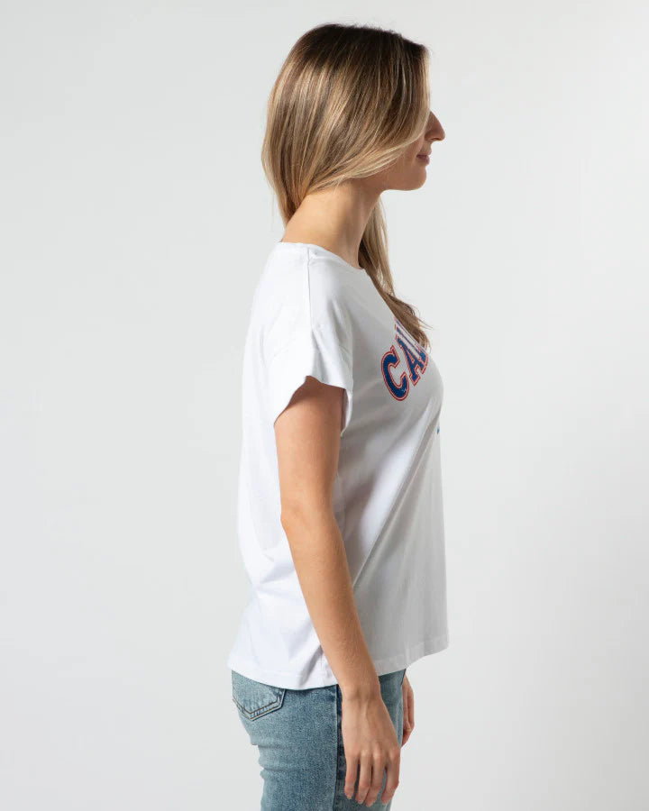 Cuff Sleeve T-Shirt / White California