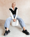 V Neck Vest - Black