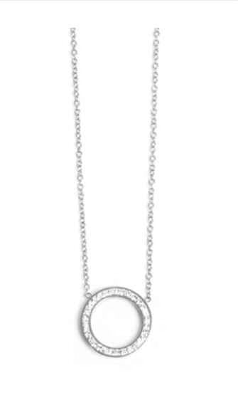 Crystal Circle Necklace - Steel / 20460189