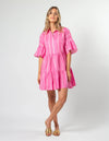 Catalina Dress / Bubblegum Stripe