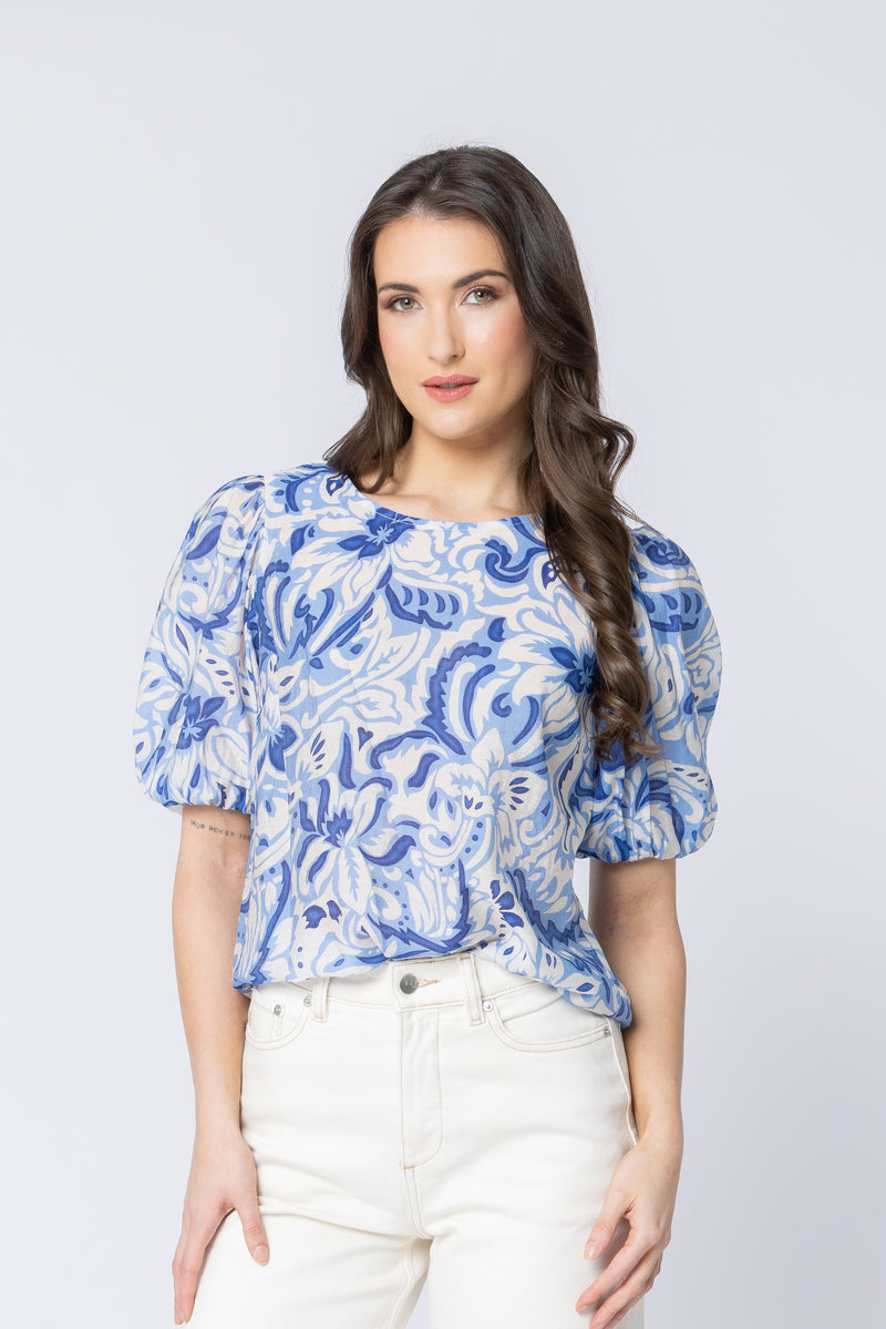Relaxed Carefree Top / Blue Whisper