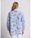 Estella Shirt / Floral Blue Stripe