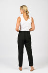 Relaxed Leg Ankle Grazer Pull On - Black