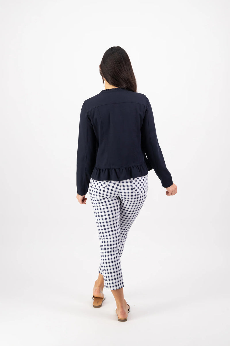 Jacket with Frill Hem - Ink
