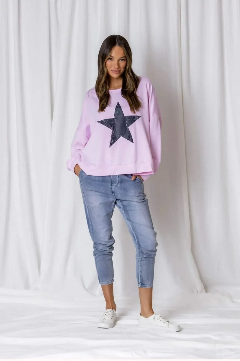 Sadie Sweater | Pink/Black