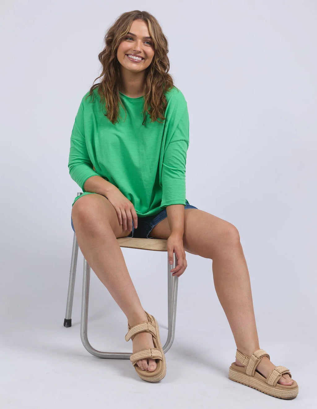 Anya L/S Tee - Spring Green