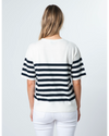 Baldwin Knit Top / Navy White Stripe