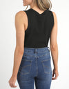 Rib Crew Tank - Black