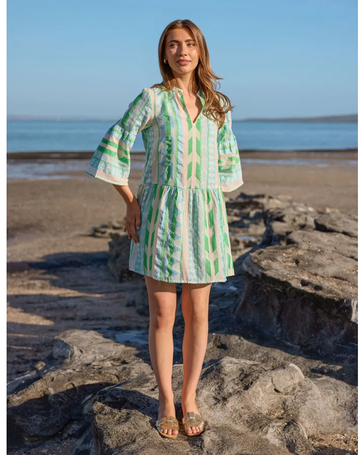 St. Kitts Dress / Green Diamond