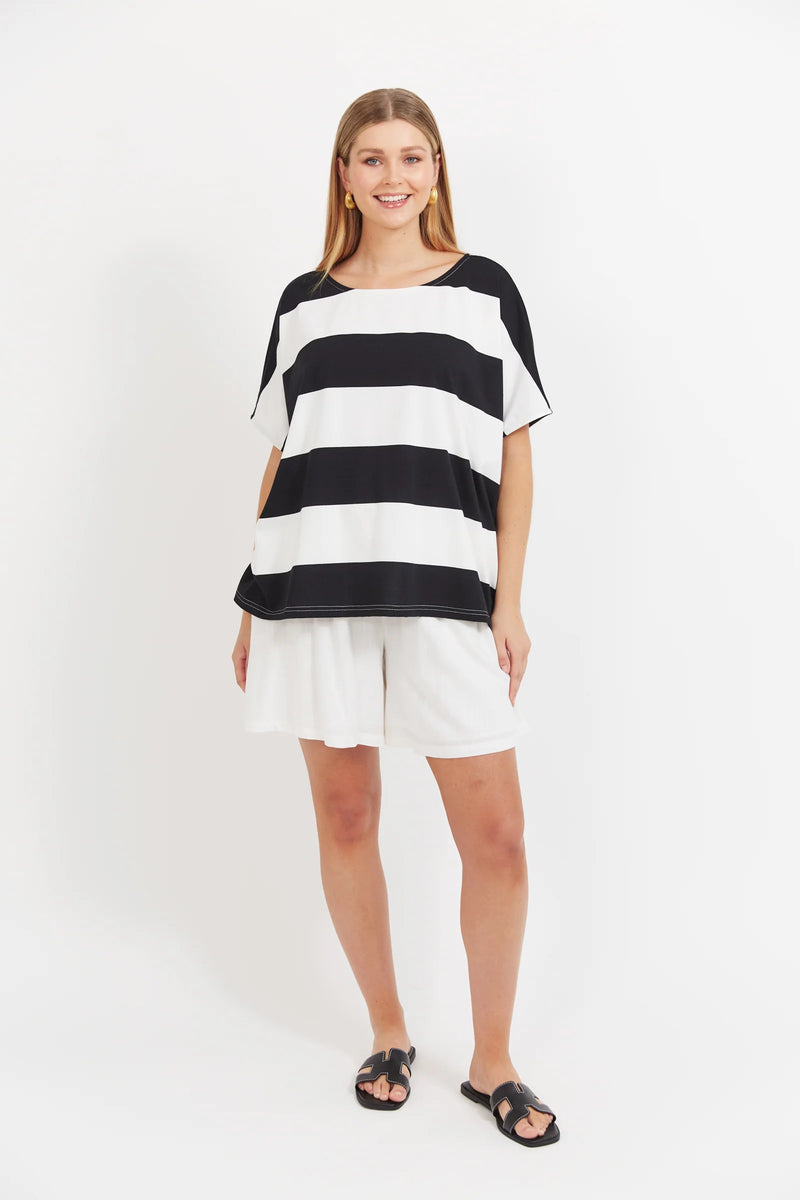 Jardin Stripe TShirt - Black