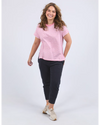 Yara Stripe S/S Tee  / Chateau Rose