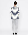 Lyric Top / Ivory Navy Stripe