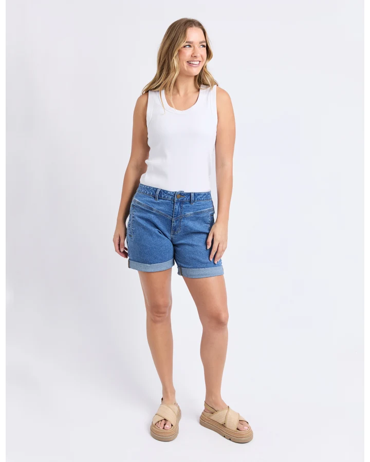 Devi Shorts / Mid Wash