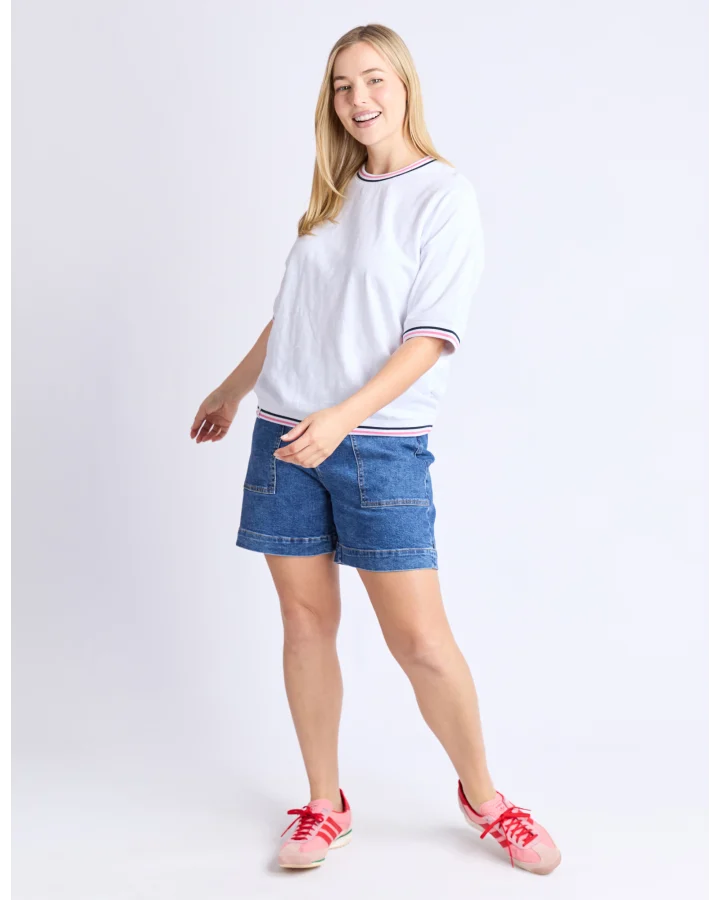 Faye S/S  Sweat / White