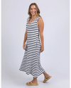 Aspen Stripe Dress / White