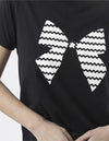 Ace Tee - Black with White Bow