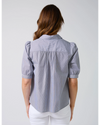 Asha Blouse - Navy White Stripe