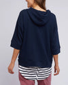 Beachy Zip Hoodie - Navy