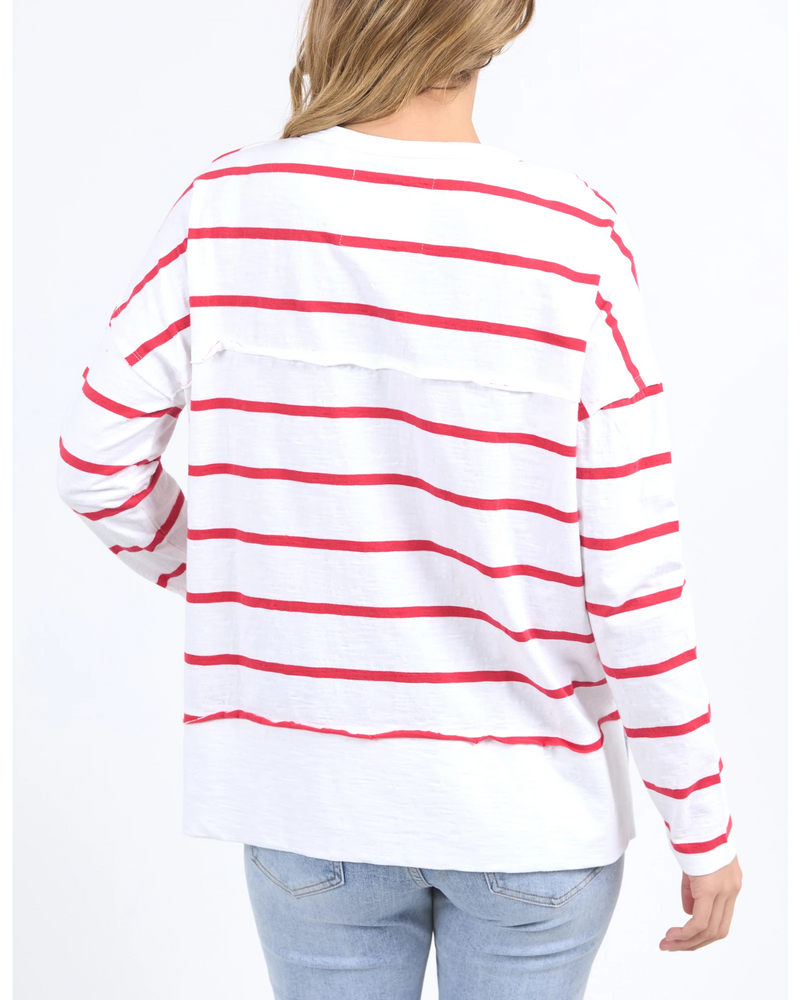 Jayne Stripe Throw On / Red