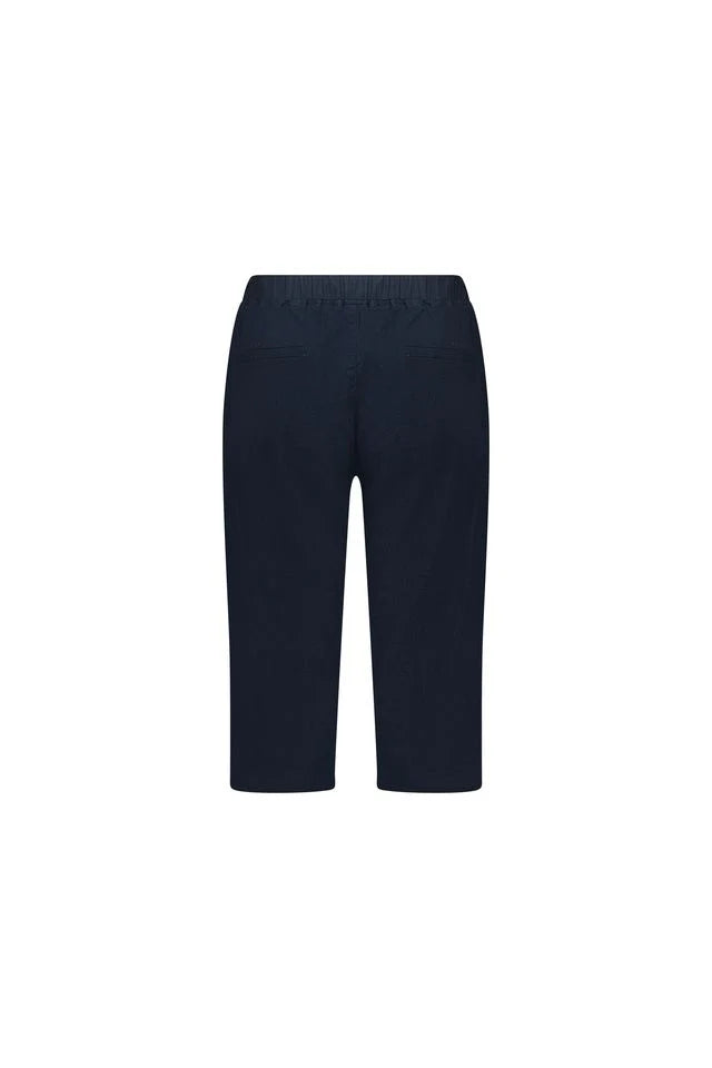 Below Knee Skinny Leg Elastic Waist Pant - Ink