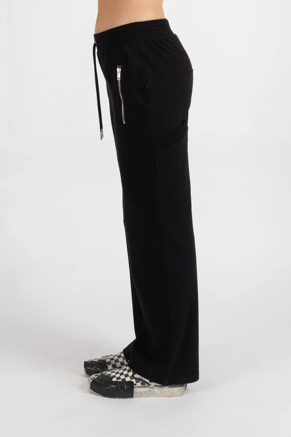 Loose Leg Trackies / Black