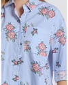 Estella Shirt / Floral Blue Stripe