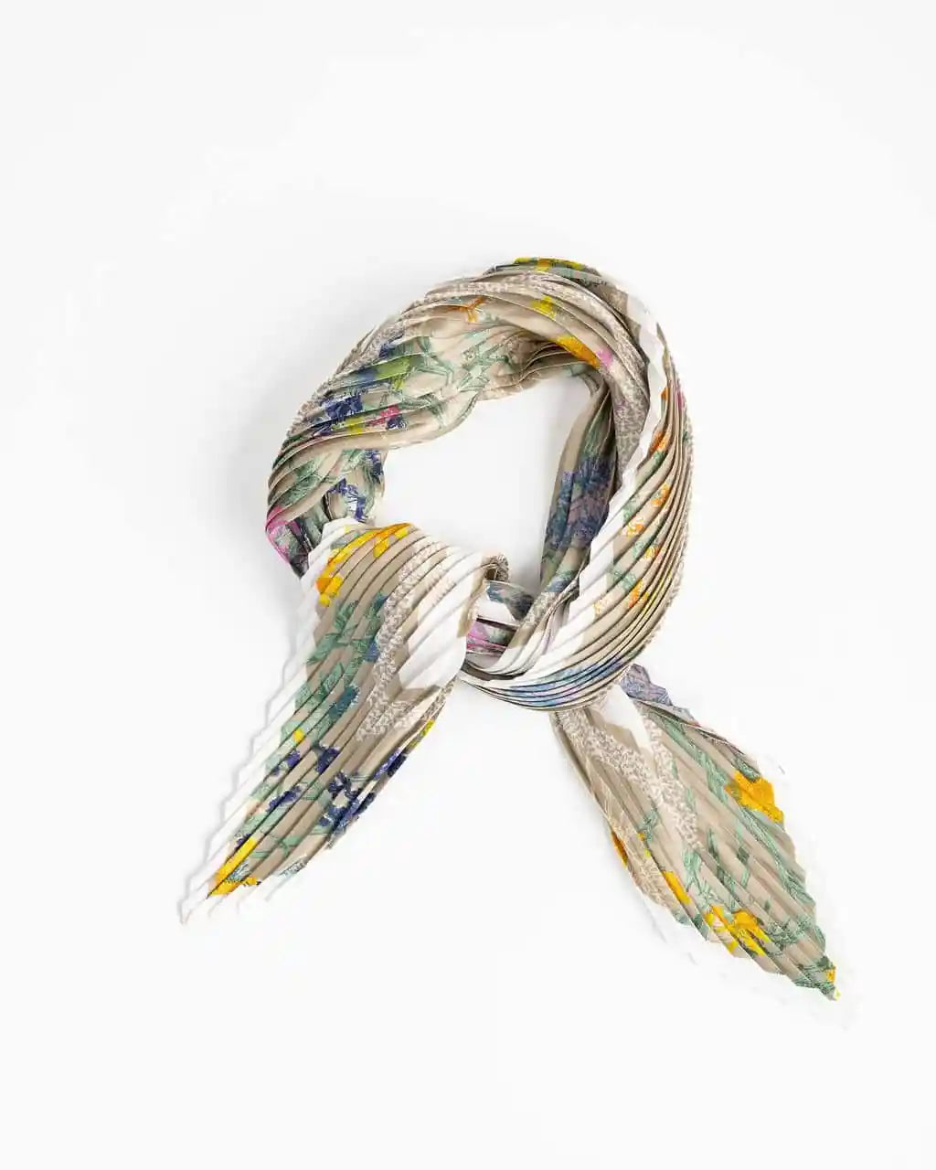 Rilee Pleated Scarf - Natural