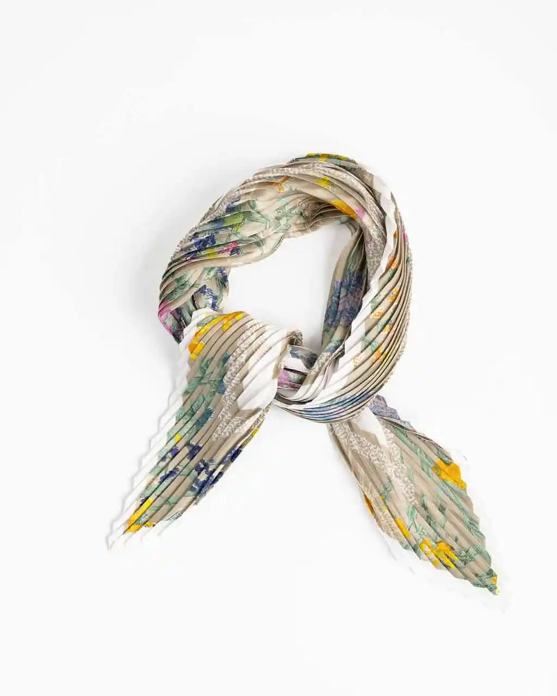 Rilee Pleated Scarf - Natural
