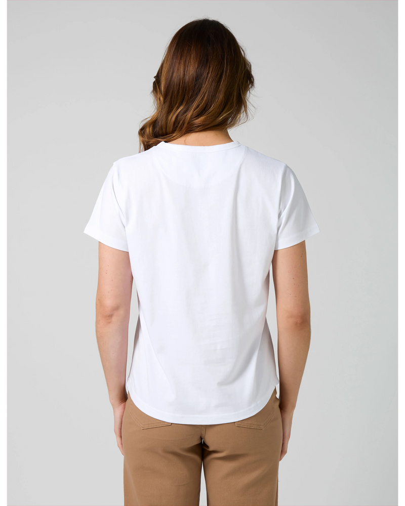 Ace Tee Leopard Cross - White