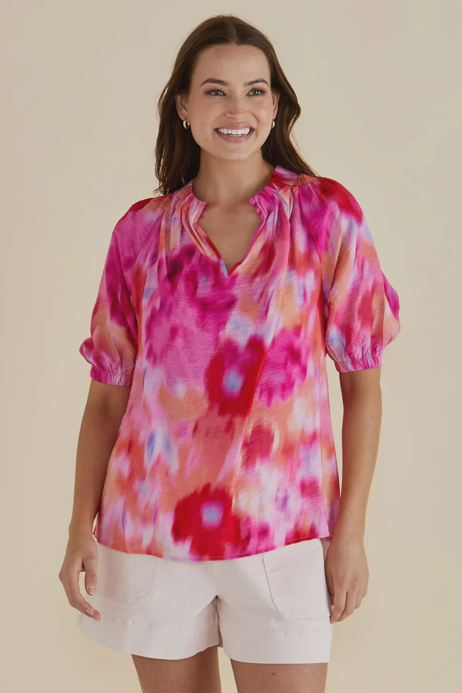 Joanne Blouse / Floral Abstract
