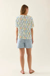 Ingrid Pleat Top / Tile