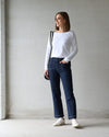Wide Leg Ankle Grazer Jean / Ink Denim