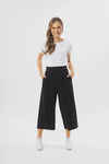 Essential Wide Leg Pants / Crop / Black